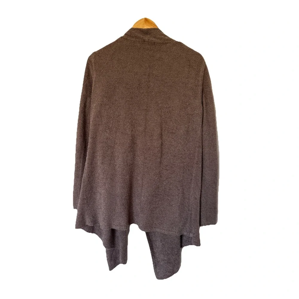 Barefoot Dreams Island Cardigan Womens L/XL Brown CozyChic Lite Draped Waterfall - Picture 3 of 3